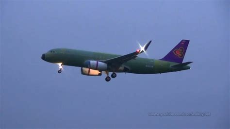Go Around From Thai Smile A320 With Sharklets Hs Txk In Primer At Hamburg Airport 15 11 2013