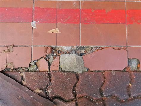 Broken Tiles Of A Pavement Stock Image Image Of Diagonal 267257695