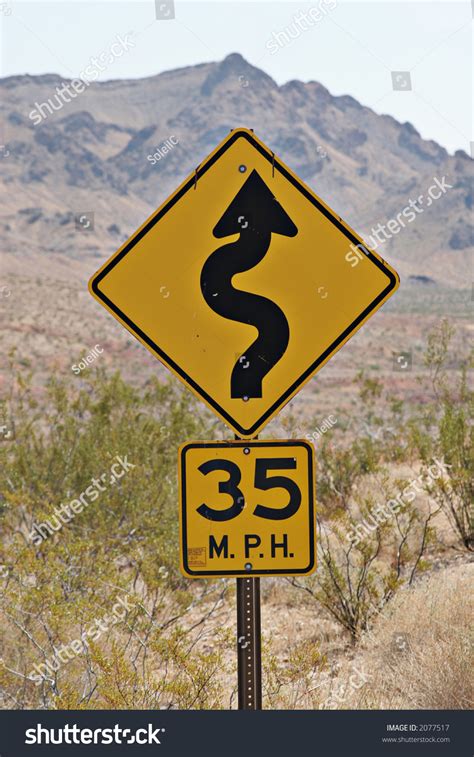 Which of the following must you obey over the other three: Curve Ahead And Speed Limit Road Sign Stock Photo 2077517 ...