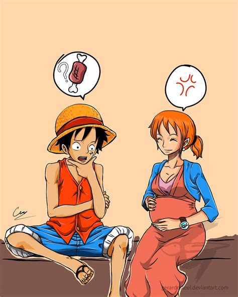 One Piece Luffyxnami Nami Pregnantrequest By Gerardosteel On Deviantart