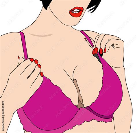 Sexy Woman In Bra Stock Illustration Adobe Stock