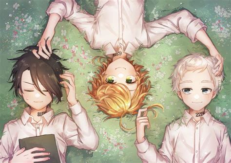 See more ideas about neverland art, neverland, anime. Ray || Emma || Norman - the promised neverland | Neverland art, Neverland, Anime