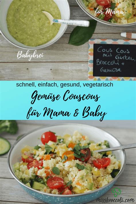 Scoop out the couscous into a large bowl and fluff with a fork. Schnelles Gemüse-Couscous (für Mama) & Babybrei ⋆ Miss ...
