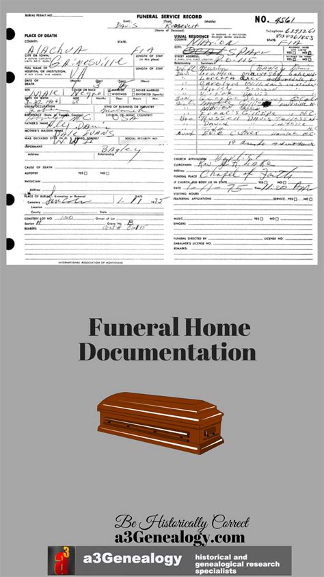 A3genealogy Funeral Home Documentation