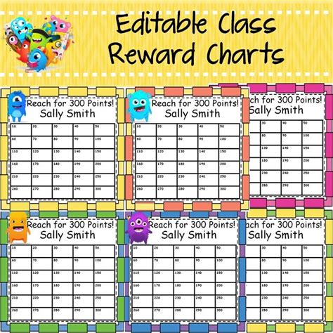 Back To School Behavior Management Editable Class Reward Charts