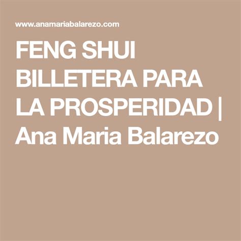 Feng Shui Billetera Para La Prosperidad Ana Maria Balarezo Fung