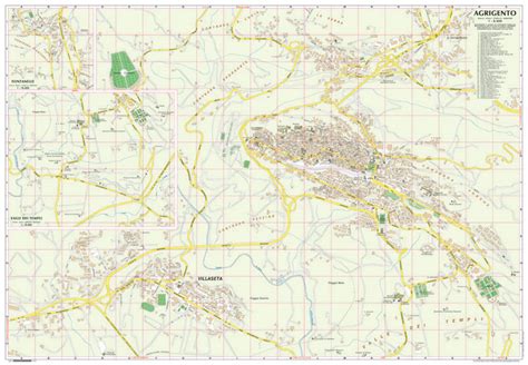 Agrigento City Map Sicily 1 6000 Global Map Roger Lascelles