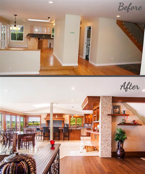Before And After House Transformation Glassed In Staircase Stacked