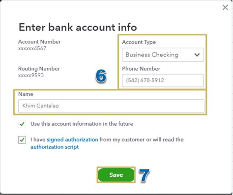 Change of bank account details. How can I change a customer's bank account information for ...