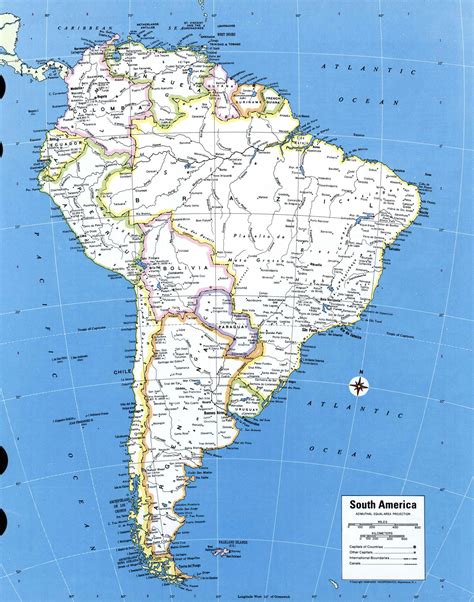 South America Large Detailed Political Map With All Roads And Cities Images