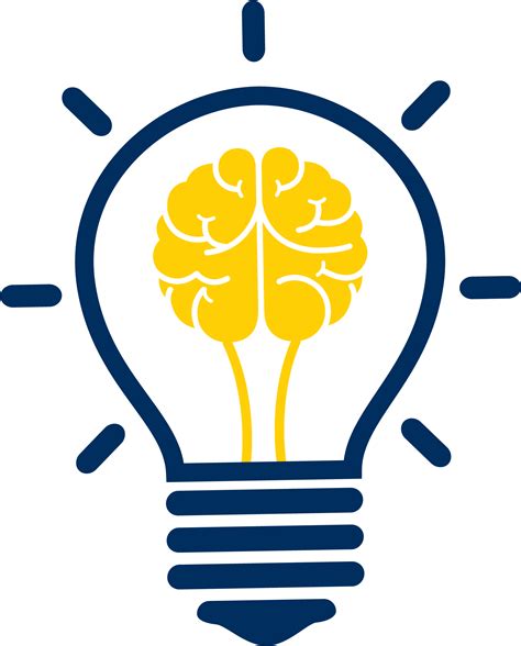 Continuing Education Icon Creative Brain Idea Light Bulb Clipart