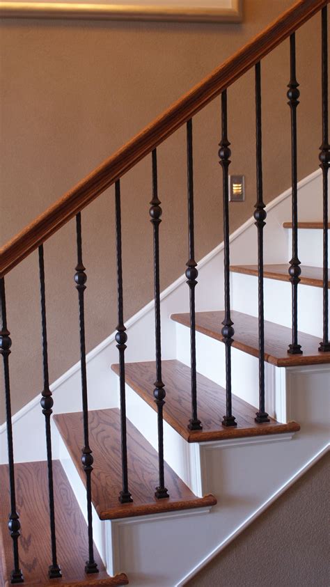 How To Install Wood Railing With Metal Balusters Railing Design Reference