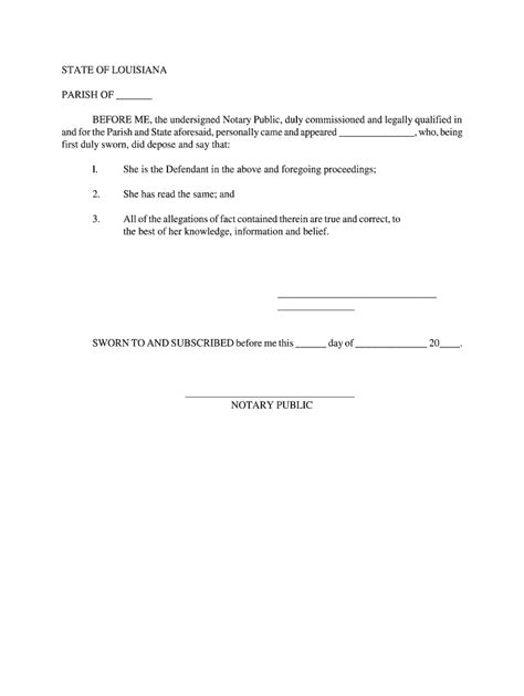 Affidavit Of Residency Louisiana Form Fill Out And Si