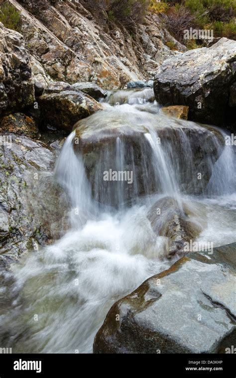 Tiny Waterfall In Mountain Stream Allt Na Dunaiche Isle Of Skye