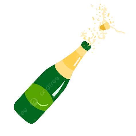Two Tone Champagne Bottle PNG Vector PSD And Clipart With