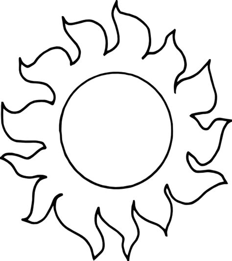 Sun With Rays Outline Clip Art At Vector Clip Art Online