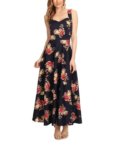 Look At This Black Floral Fitted Waist Maxi Dress On Zulily Today