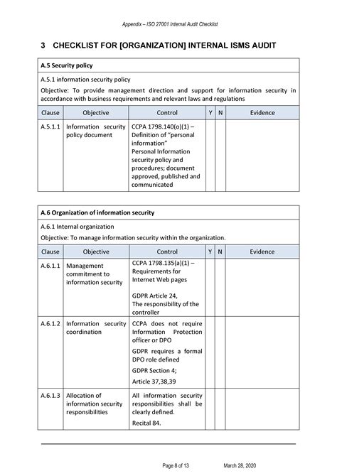 Iso Internal Audit Checklist Excel Beinyu Com