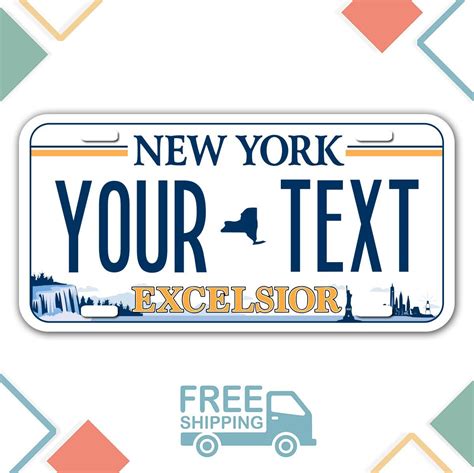 Personalized New York License Plate New York Excelsior Etsy