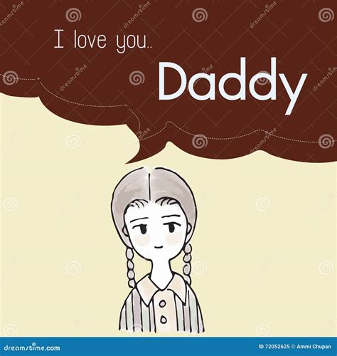 i love you daddy cartoon saying in bubble talk illustration stock vector illustration of