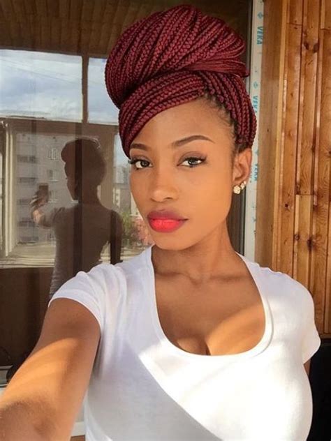 30 Awe Inspiring Red Box Braids Hairstyles You Will Love