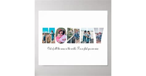 Mommy Photo Collage Poster Zazzle