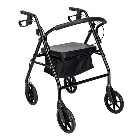 Heavy Duty Extra Wide Bariatric Rollator Rolling Walker With Padded