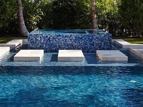 Glass Mosaic Tile Aquarella Blue Mosaic Pool Luxury Swimming Pools Pool Landscape Design