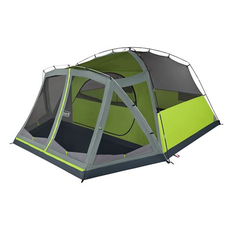Coleman Skydome 8 Person Camping Tent With Screen Room Rock Gray