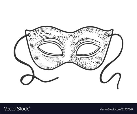 Masquerade Carnival Mask Sketch Royalty Free Vector Image