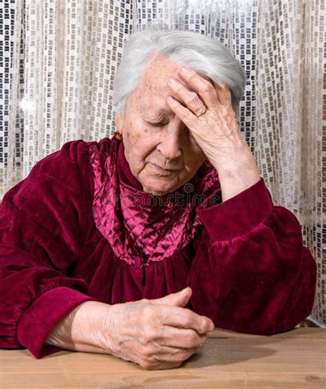 Old Sad Woman Stock Image Image Of Senior Pensive Portrait 61598417