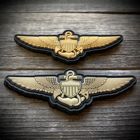 Naval Aviator Wings Pvc Patch Pilot Aircrew Wings Navy Etsy