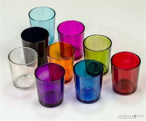 Colored Glass Votive Holders 1 Dozen Choose From 9 Colors Cheap