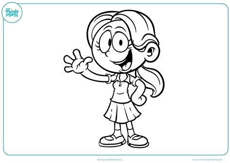 Dibujos de Niños y Niñas para Colorear (Jugando, Estudiando...)