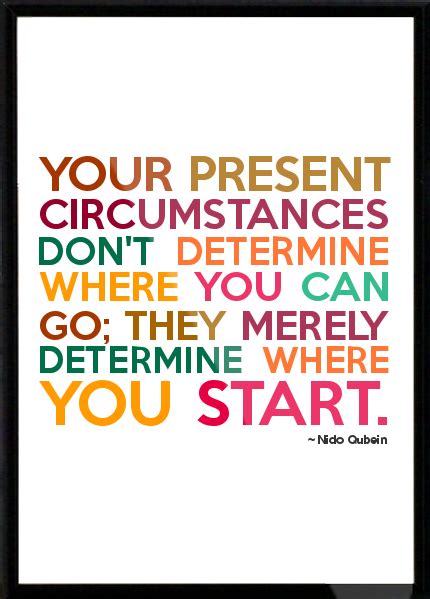 Your Present Circumstances Dont Determine Where You Can Go They
