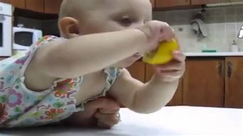 Baby Eating Lemons For The First Time Youtube