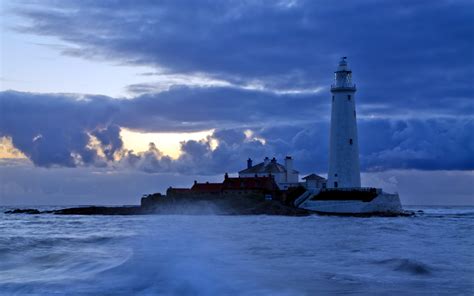 St Marys Lighthouse At Whitley Bay By Paul Downing Desktop Wallpaper