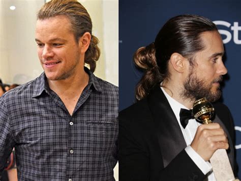 Who Wore It Better Ponytail Edition Leonardo Dicaprio Vs Matt Damon