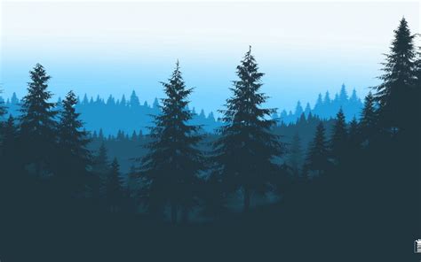 Download Wallpaper 1280x800 Forest Trees Mountains Art Vector