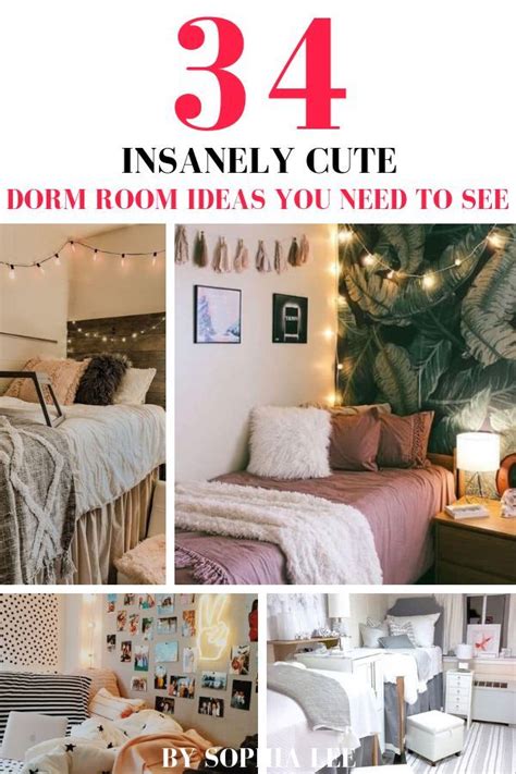 39 Cute Dorm Rooms We’re Obsessing Over Right Now By Sophia Lee Dorm Room Setup Diy Dorm