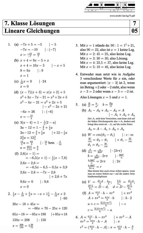 Ein lineares gleichungssystem ist die verknüpfung von zwei lineare gleichungen (siehe oben). Lineare Gleichungen Übungen und Aufgaben mit Lösungen ...