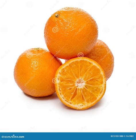 Oranges Fruit Isolated On White Stock Photo Image Of Slice
