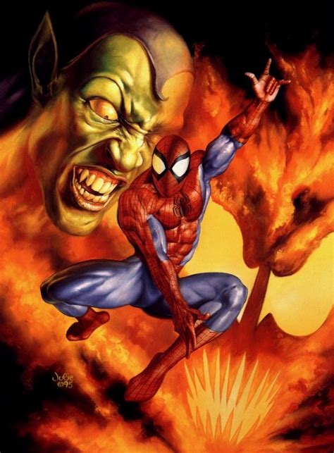 Spiderman Vs Green Goblin Vs Carnage By Julie Bell Julie Bell