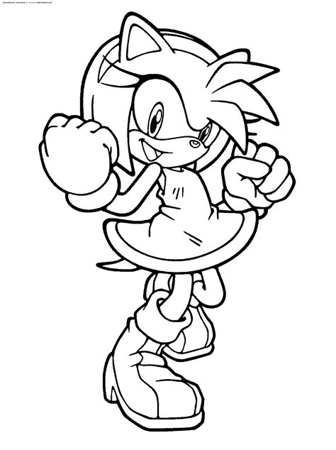 Amy Rose Coloring Sheet Coloring Pages
