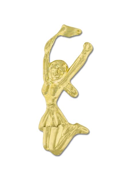 Pinmarts Cheerleader Gold Chenille Sports Lapel Pin Ebay