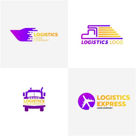 Shipping Business Logistics Courier Logo Set 830156 Vector Art At Vecteezy