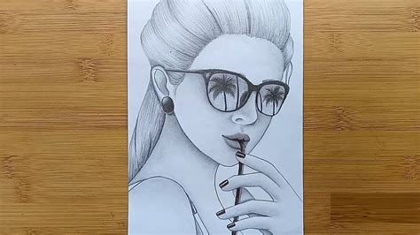 How To Draw A Girl With Glasses Girl With Glasses Pen