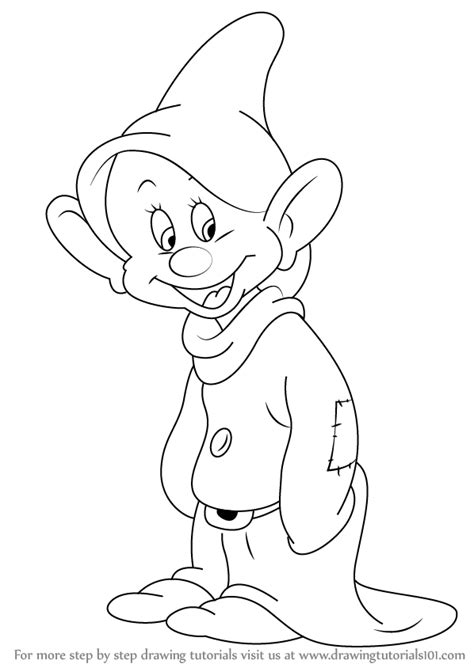 How To Draw Dopey Dwarf From Snow White And The Seven Dwarfs Snow