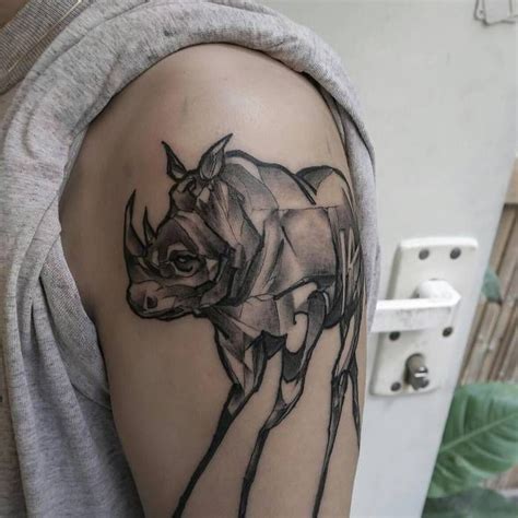28 Kreative Rhino Tattoo Designs Und Ideen ~ Tattoo Motive Rhino