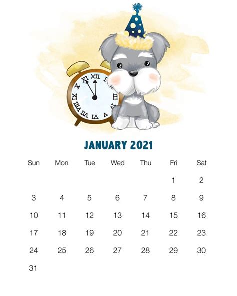 January 2021 Calendar Free Printable Cute Calendar Sep 2021